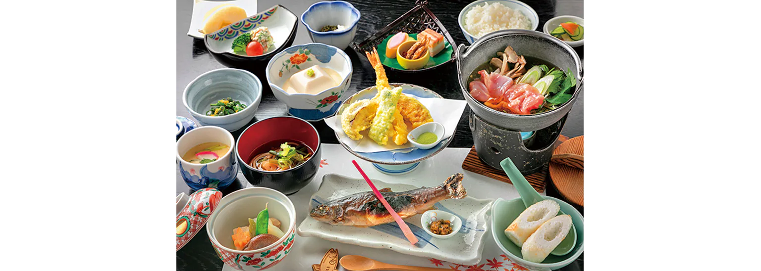 黒湯温泉の夕食の画像