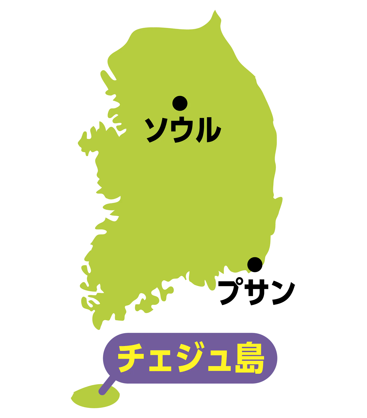 韓国の地図の画像