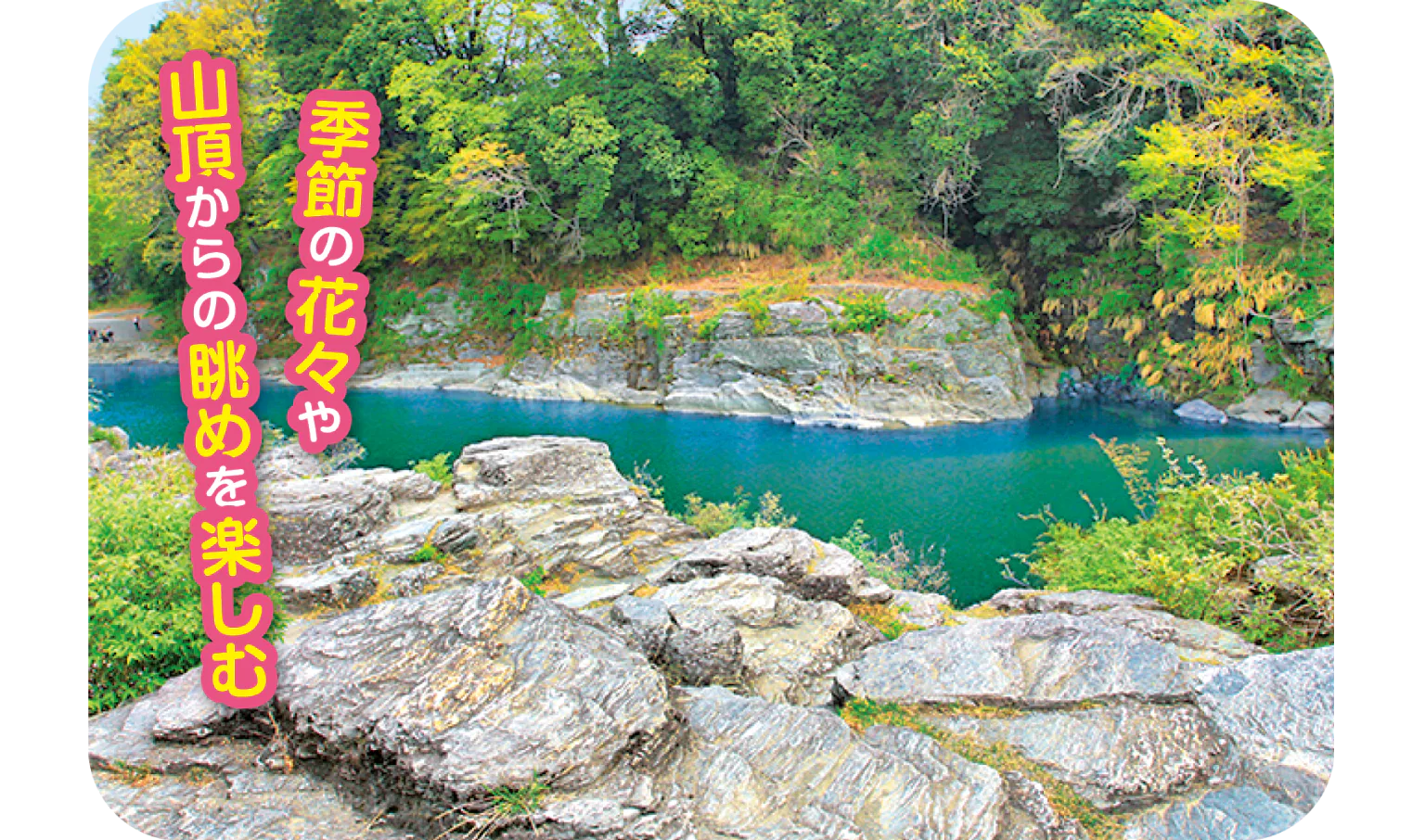 長瀞ハイキングの岩畳一周コースの画像