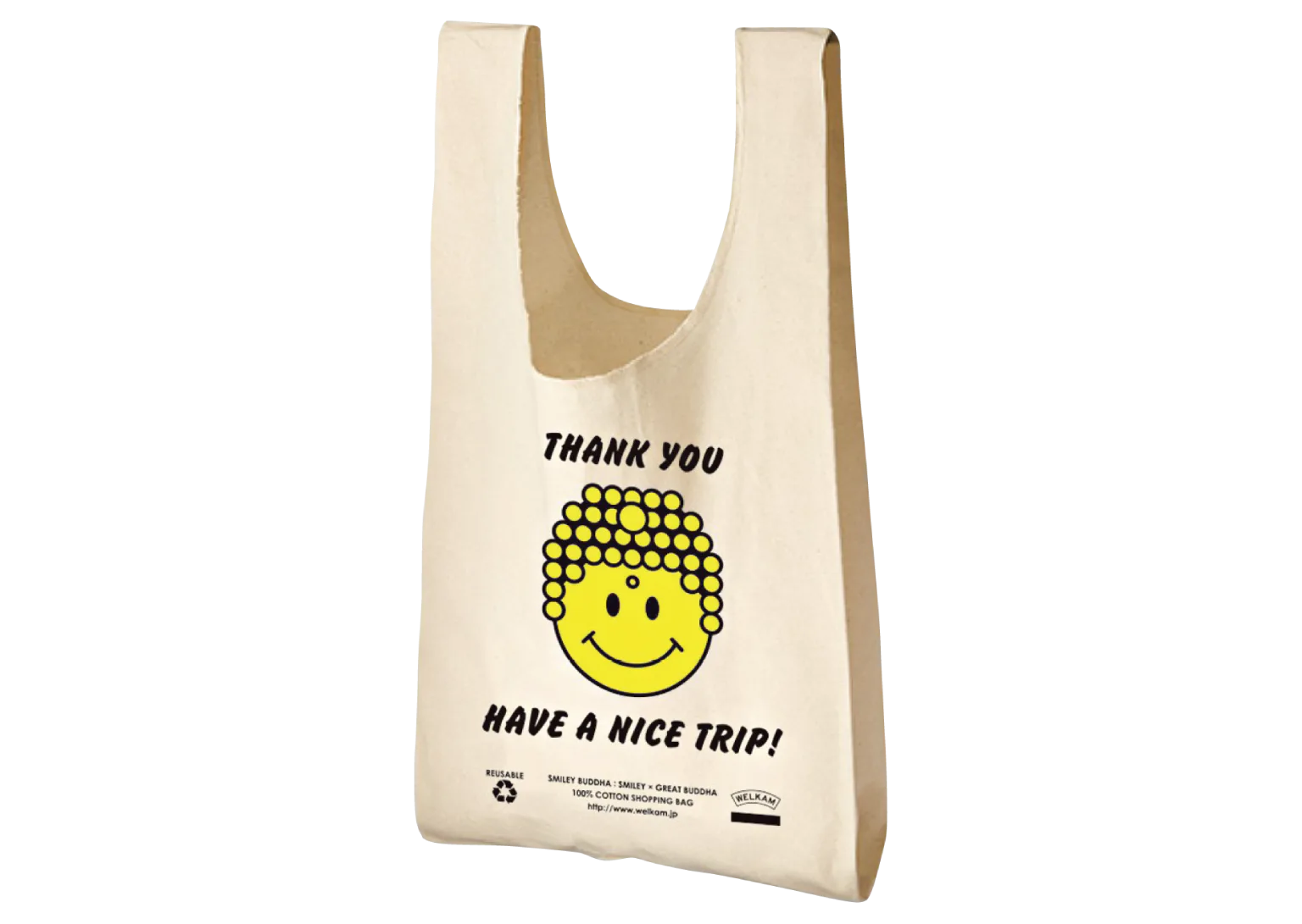 WELKAMのSMILEY BUDDHAエコバックの画像