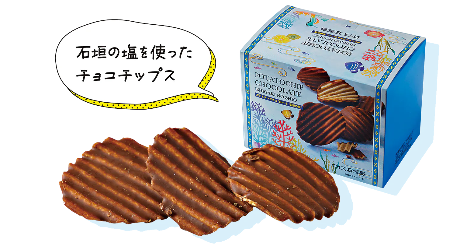 石垣の塩を使ったチョコチップス