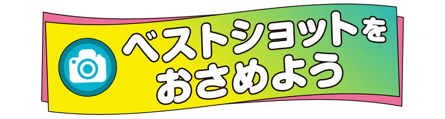ベストショットをおさめようの見出し