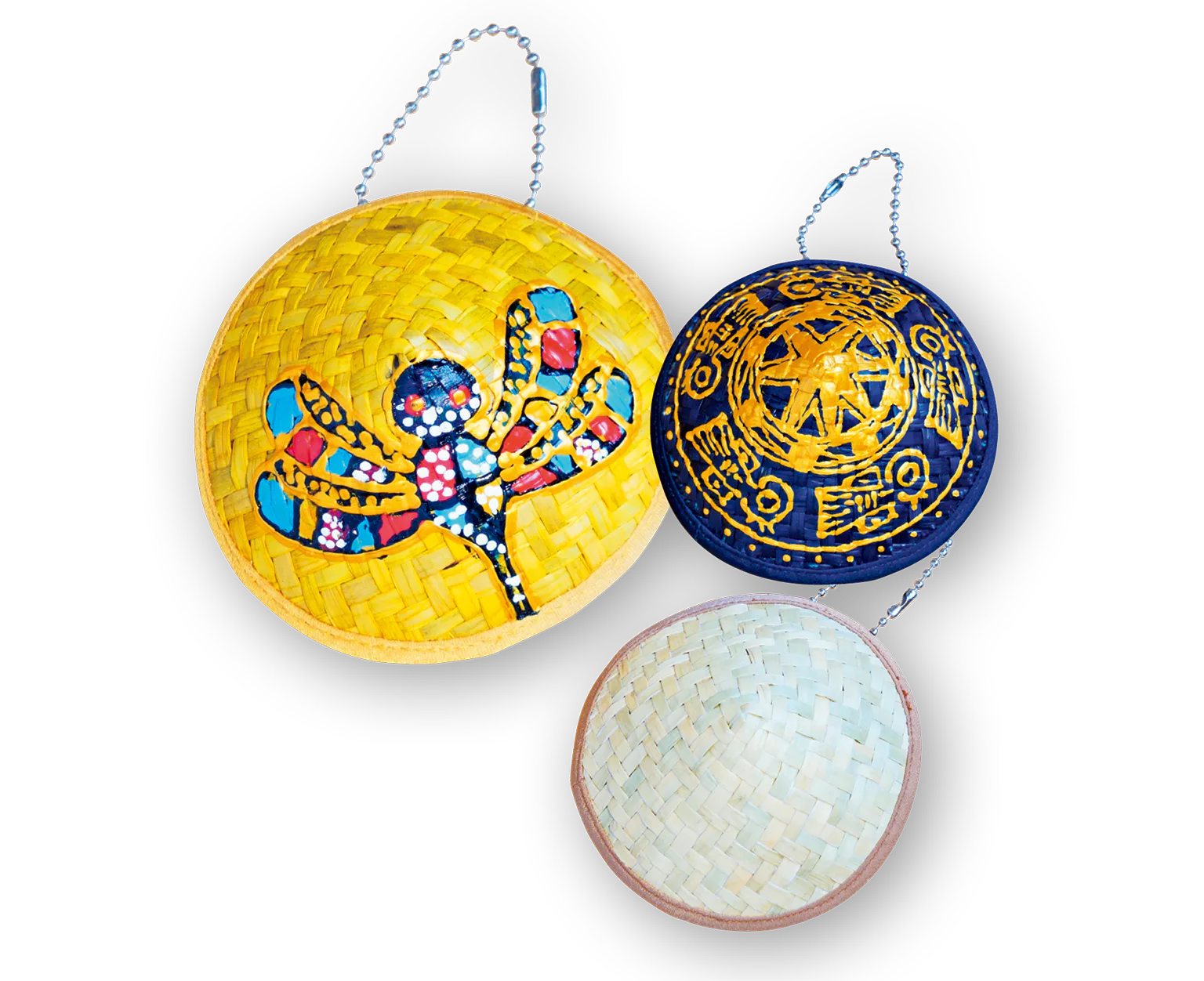 ノンラー(菅笠)型のキーホルダーの画像