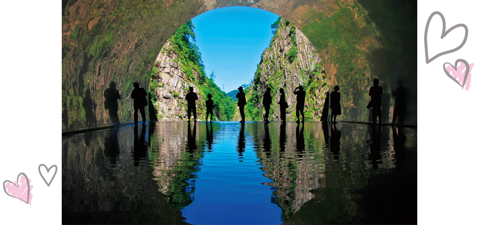 清津峡渓谷トンネル（きよつきょうけいこくトンネル）でフォトジェニックな一枚をの画像