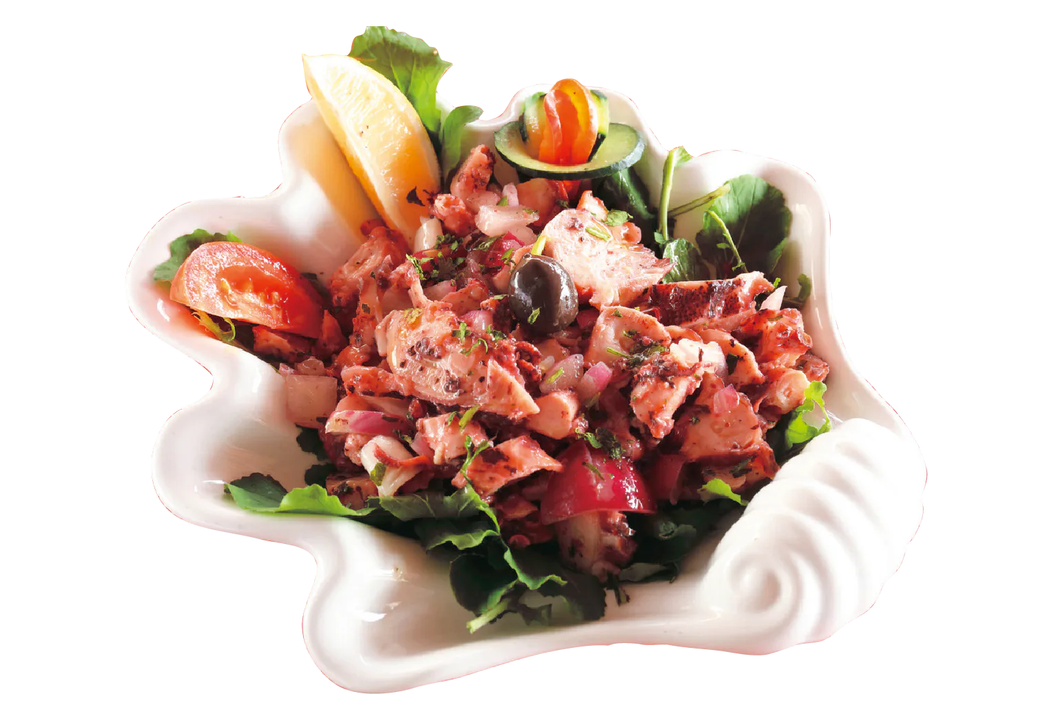 新鮮なタコのサラダの画像