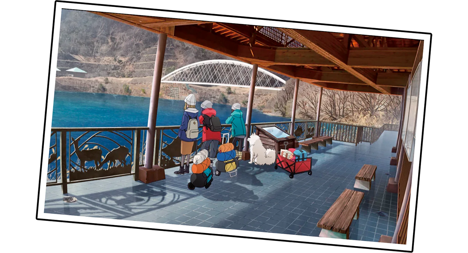 ベンチも設けられ休憩にも最適の画像