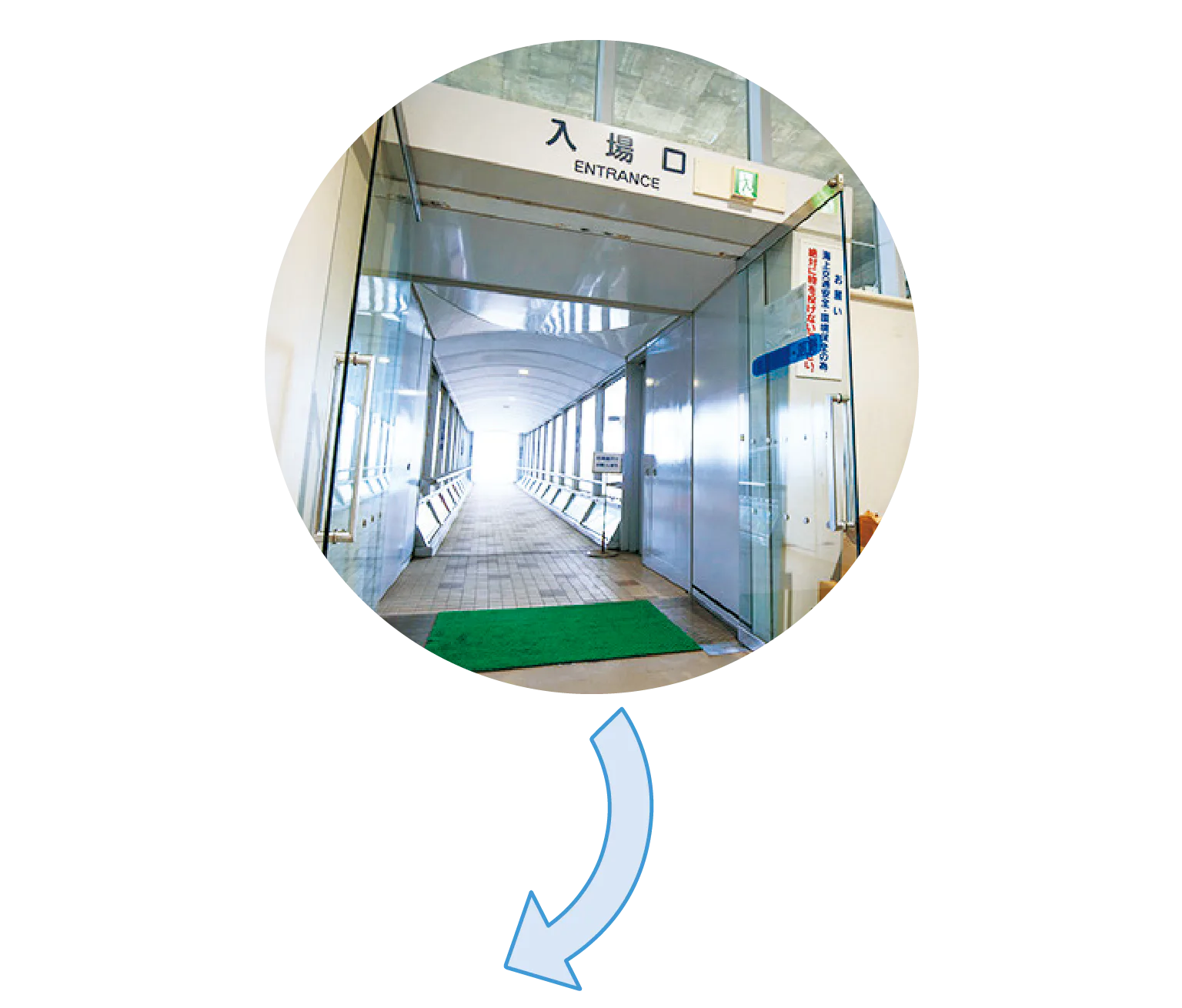 「渦の道」のゲートをくぐって遊歩道への紹介画像