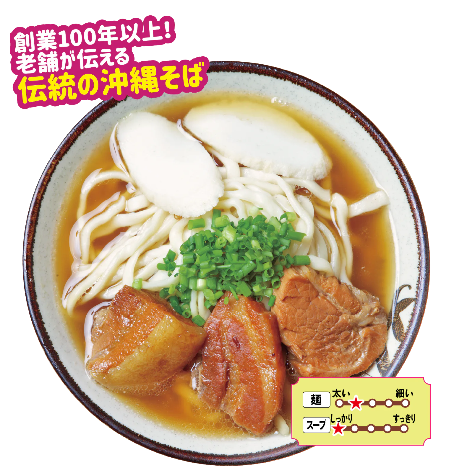 きしもと食堂本店の沖縄そば（大）の画像