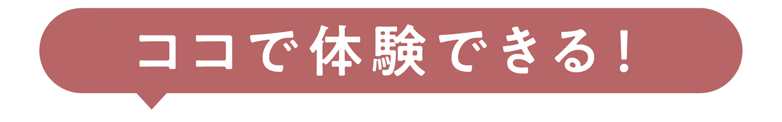 ココで体験できる！の見出し