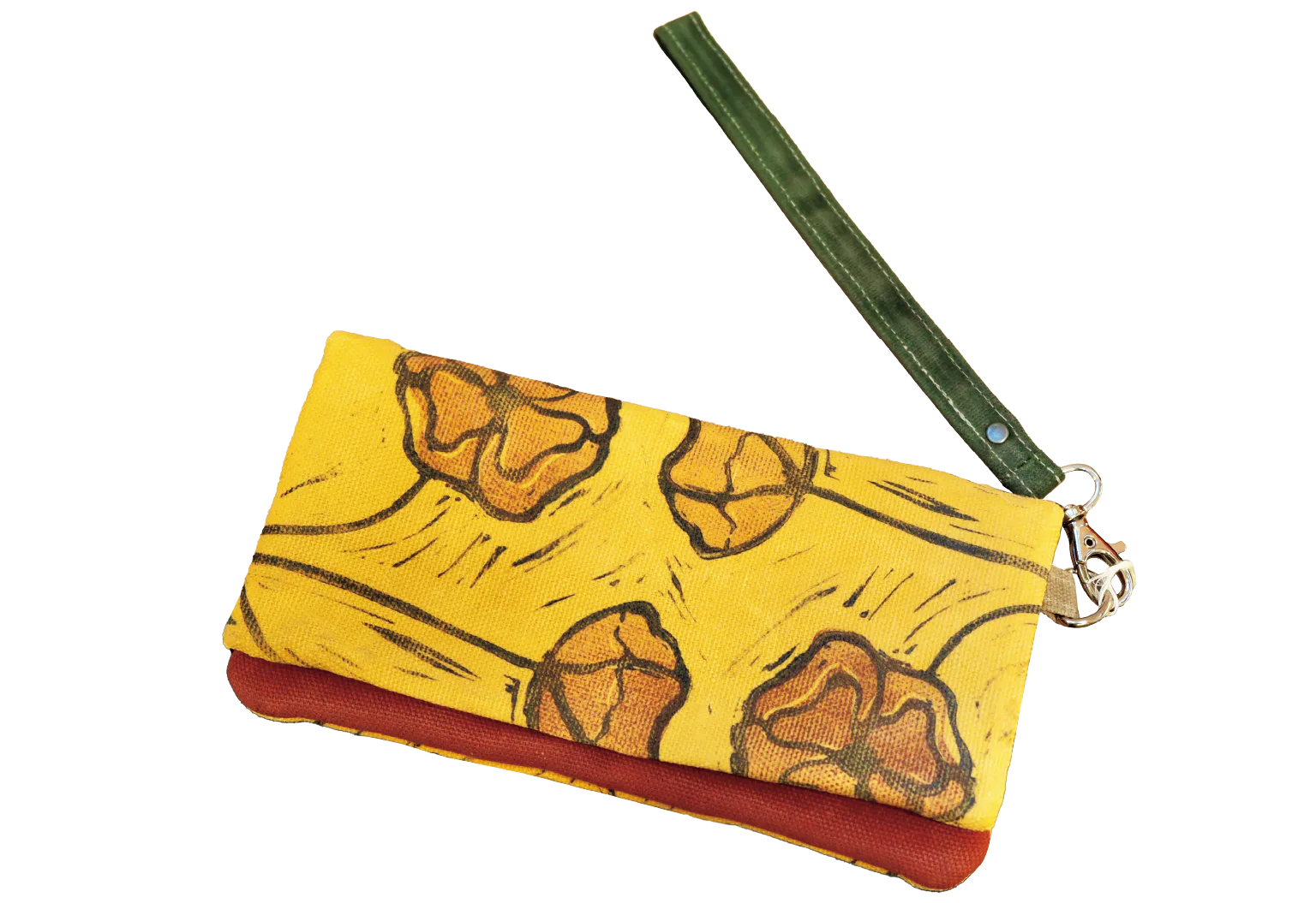 ミツロウで仕上げた綿100％の財布の画像