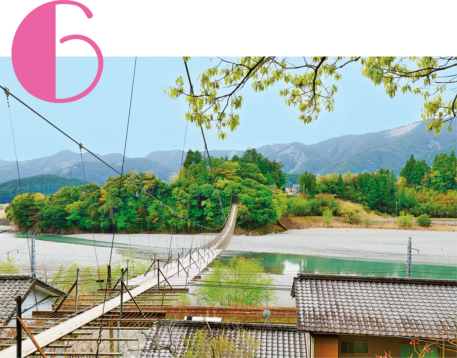 塩郷の吊橋の画像