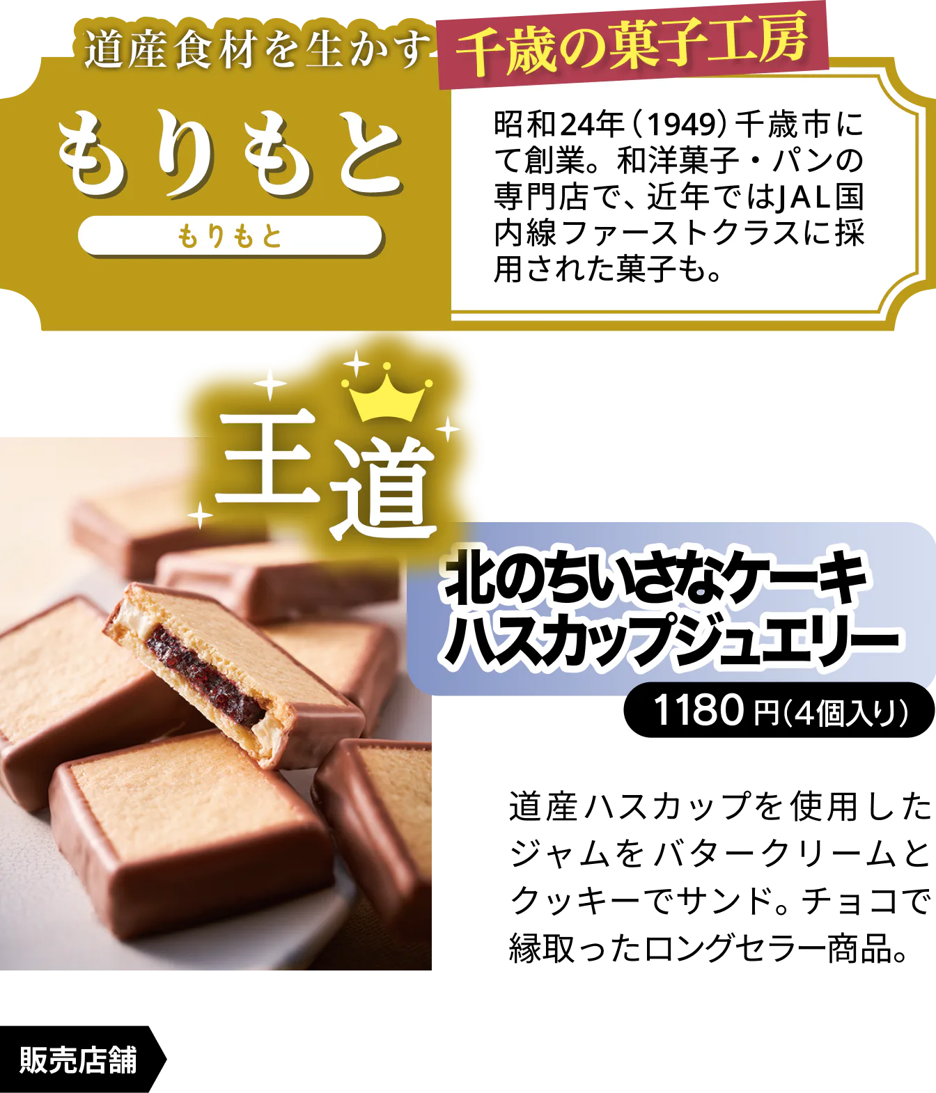 もりもとの北のちいさなケーキハスカップジュェリー