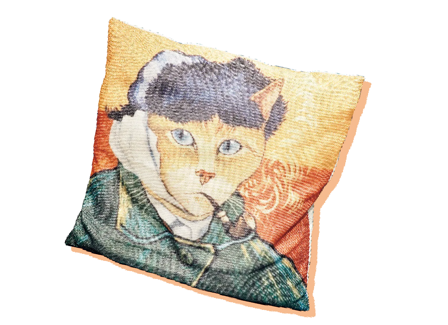 猫のクッションカバーの画像