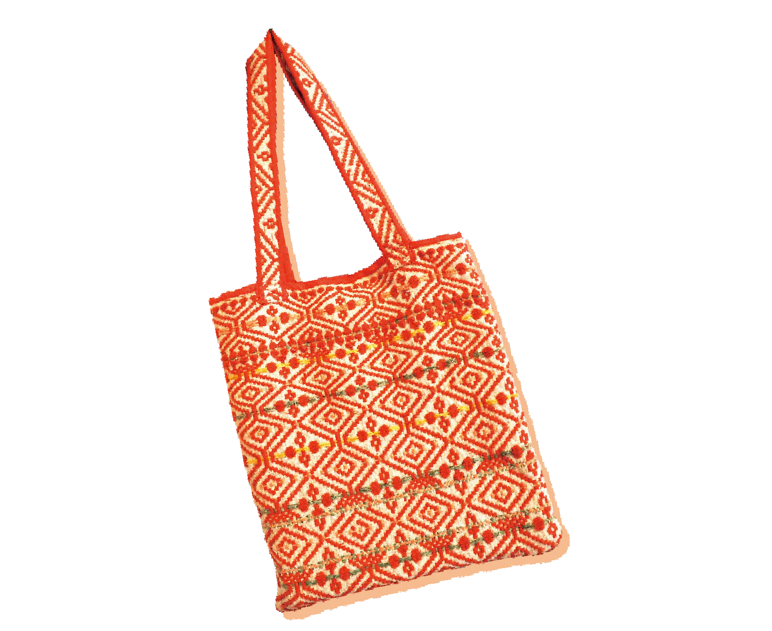 刺繍のバッグの画像