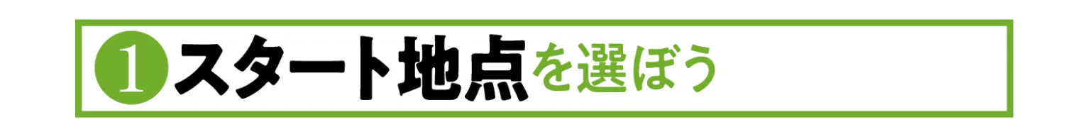 ①スタート地点を選ぼうの見出し