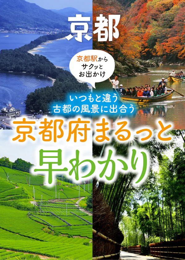 京都まるっと早わかり│京都市内からひと足延ばして訪れたいエリアを紹介｜天橋立、福知山城、美山かやぶきの里、保津川下り、石寺の茶畑、長岡天満宮など