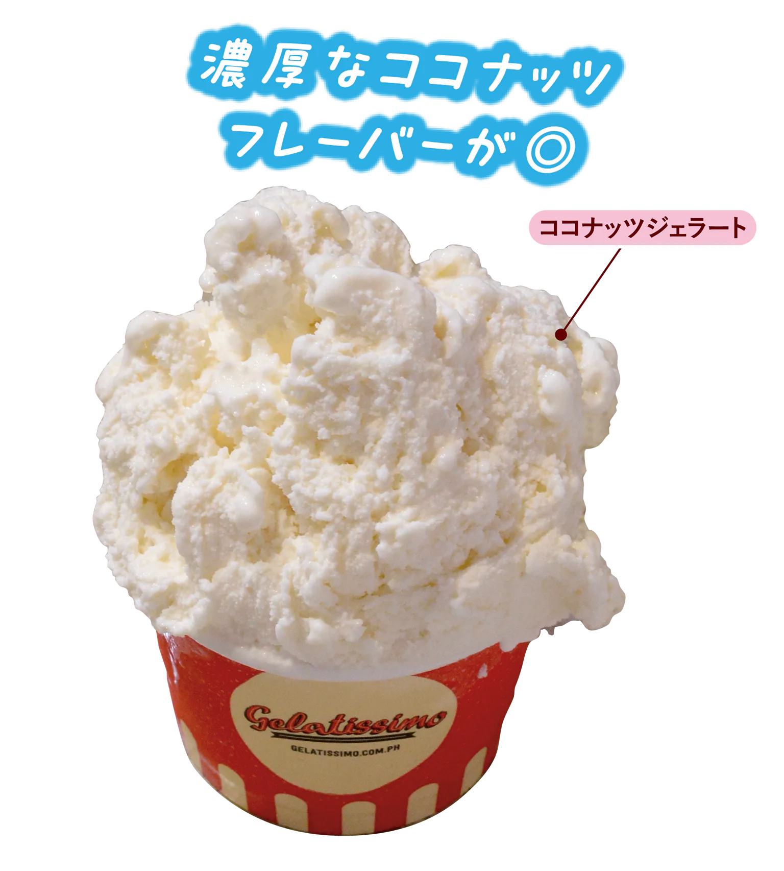 ココナッツのジェラートの画像