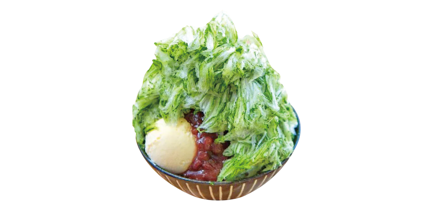 「茶の芽」（静岡市）の茶氷1000円