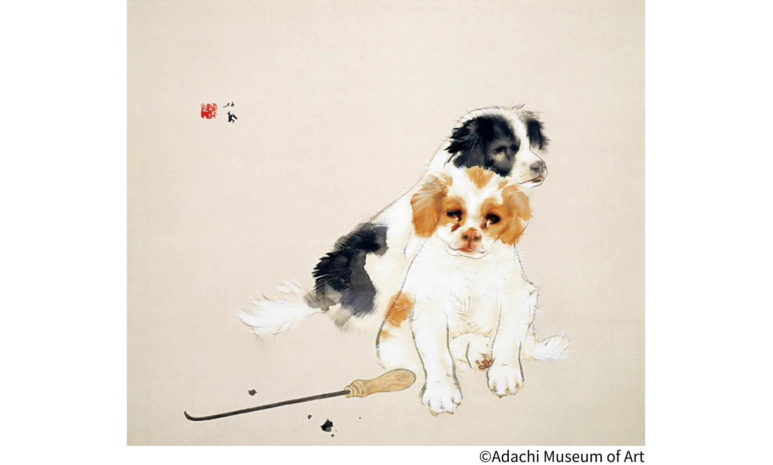 竹内栖鳳『爐邊』（1935）の画像