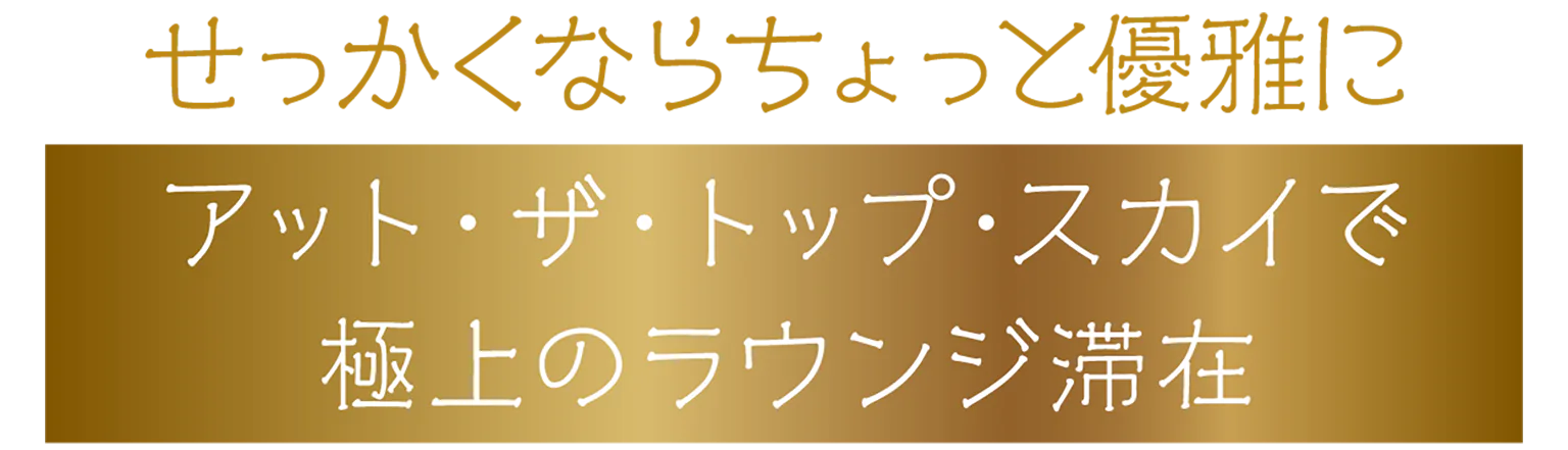 極上のラウンジ滞在の見出し