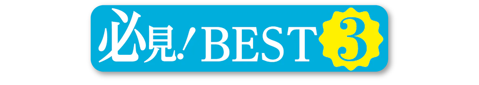 必見！BEST3