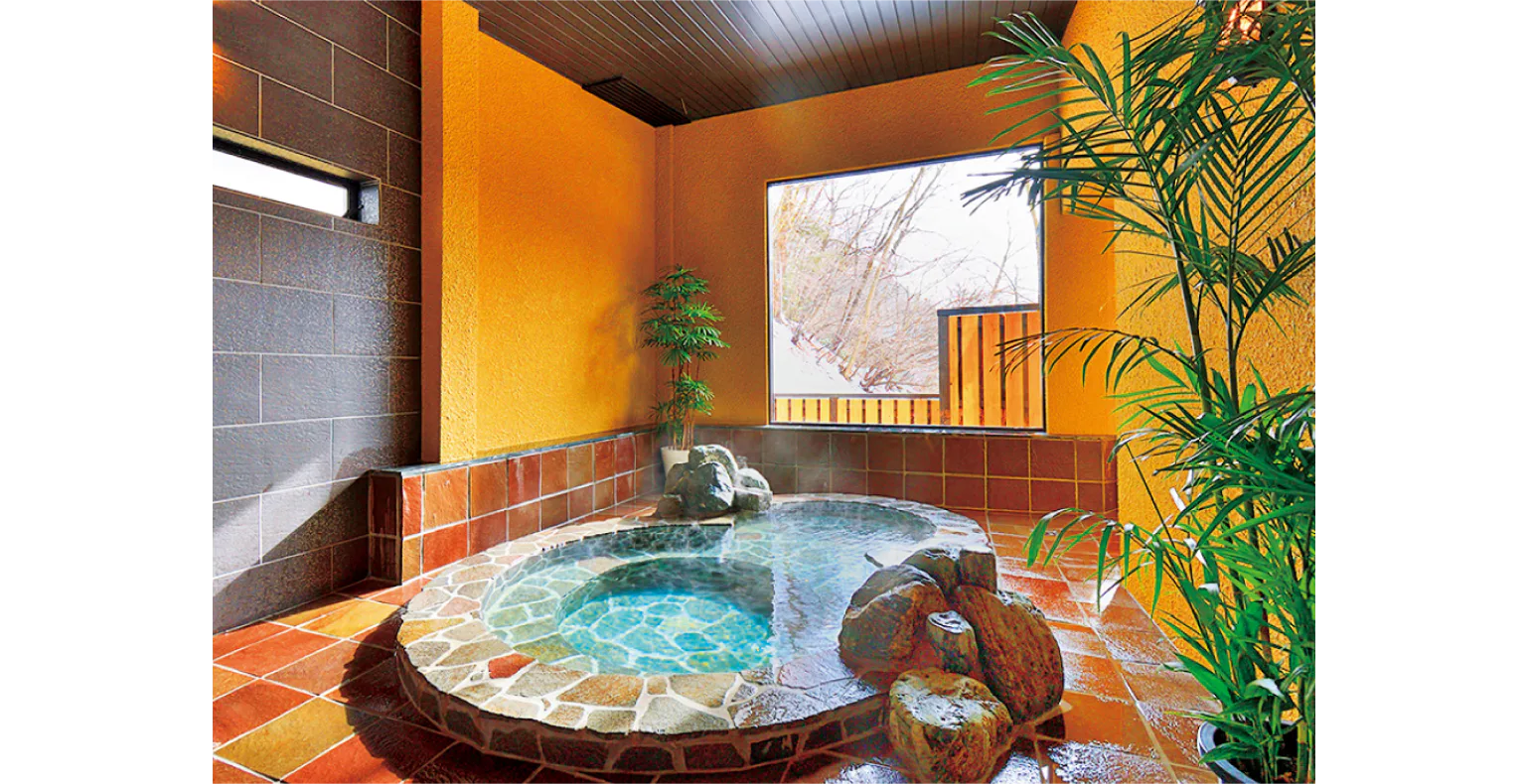 無料貸切風呂内(源泉かけ流し)の画像