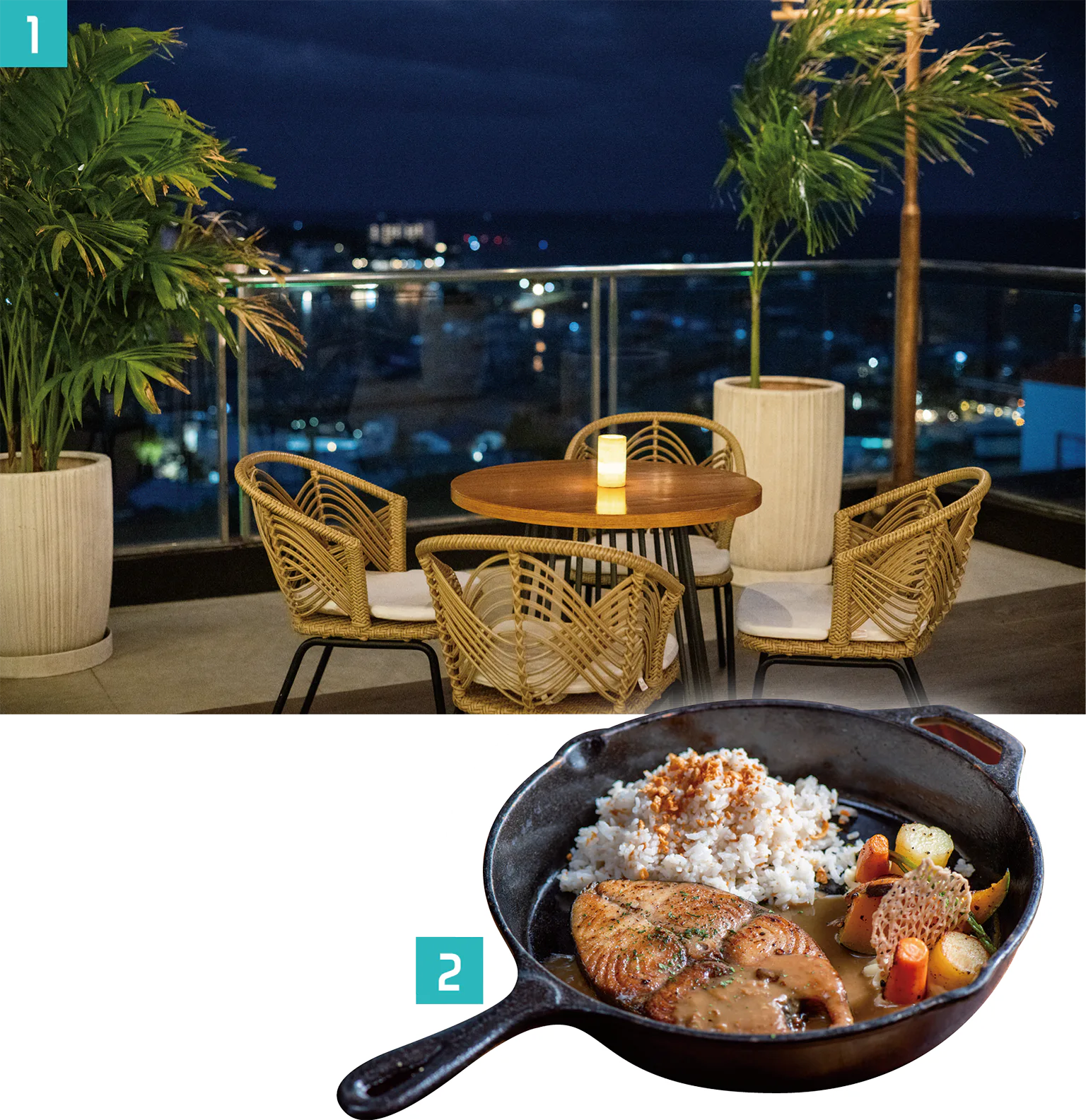 ホテルのレストランディナーの画像