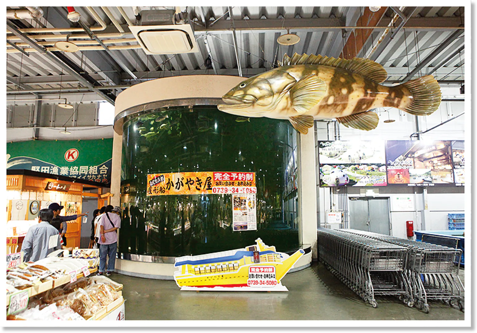 とれとれ市場の巨大水槽の画像
