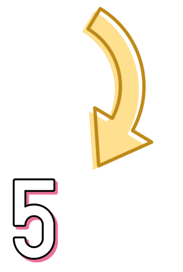 下矢印と5の画像