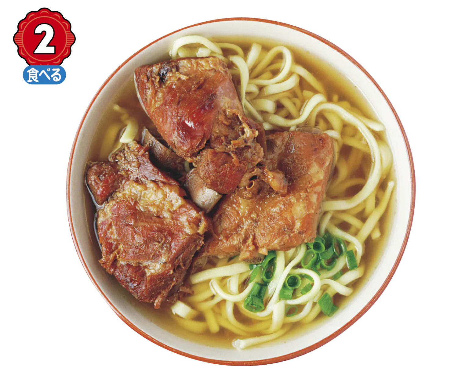 食堂ひまわりのソーキそばの画像