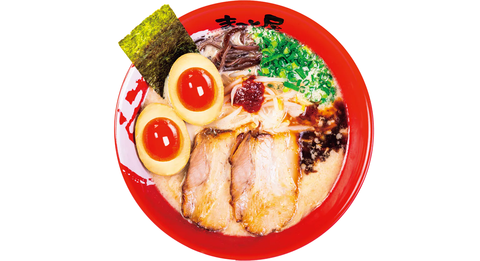 煮玉子牛白湯ラーメン （NORMAL or NO PORK）の画像