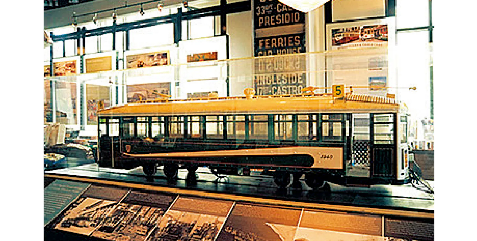 精巧に作られたストリートカーの模型