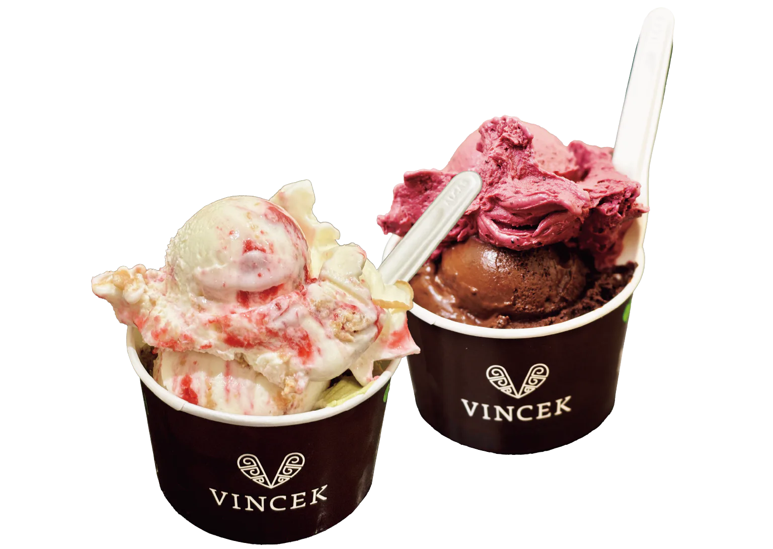 店頭でテイクアウトできる自家製アイスの紹介画像