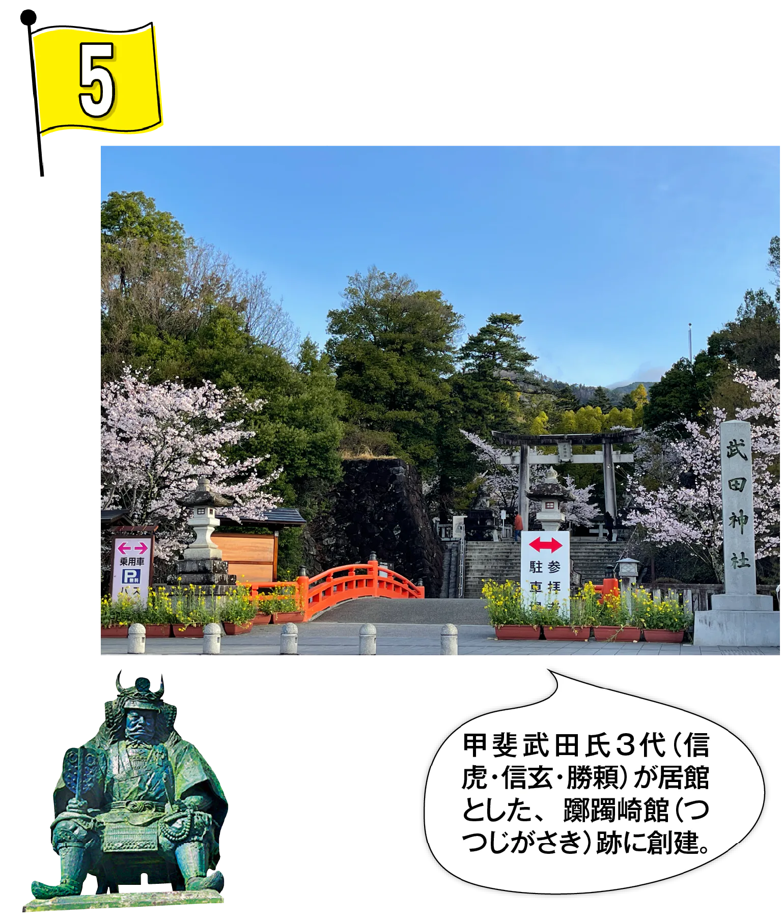 信玄公ゆかりの地、武田神社を参拝の画像