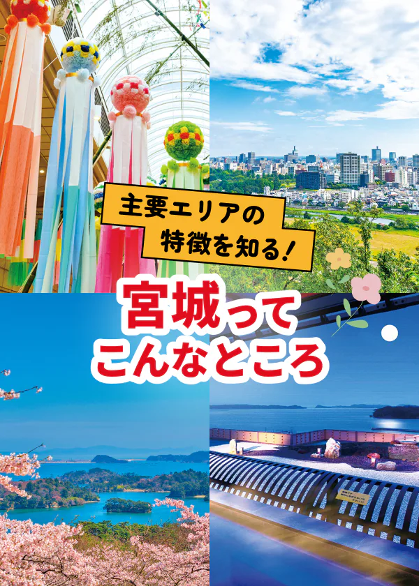 【宮城県ってこんなところ】県内主要エリアの見どころやご当地グルメをご紹介!宮城旅行プランニングのお役立ち情報