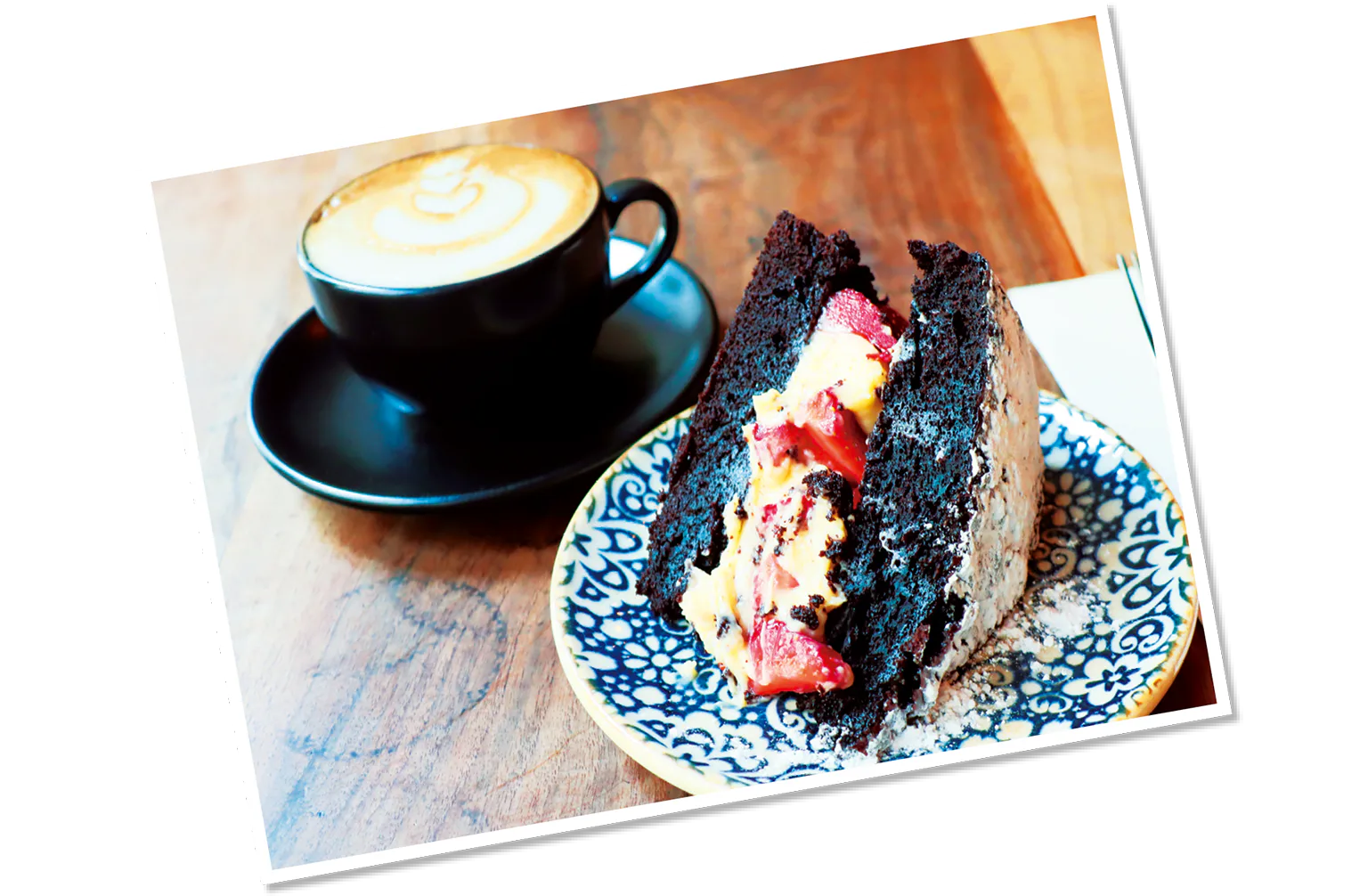 チョコ＆イチゴケーキの画像