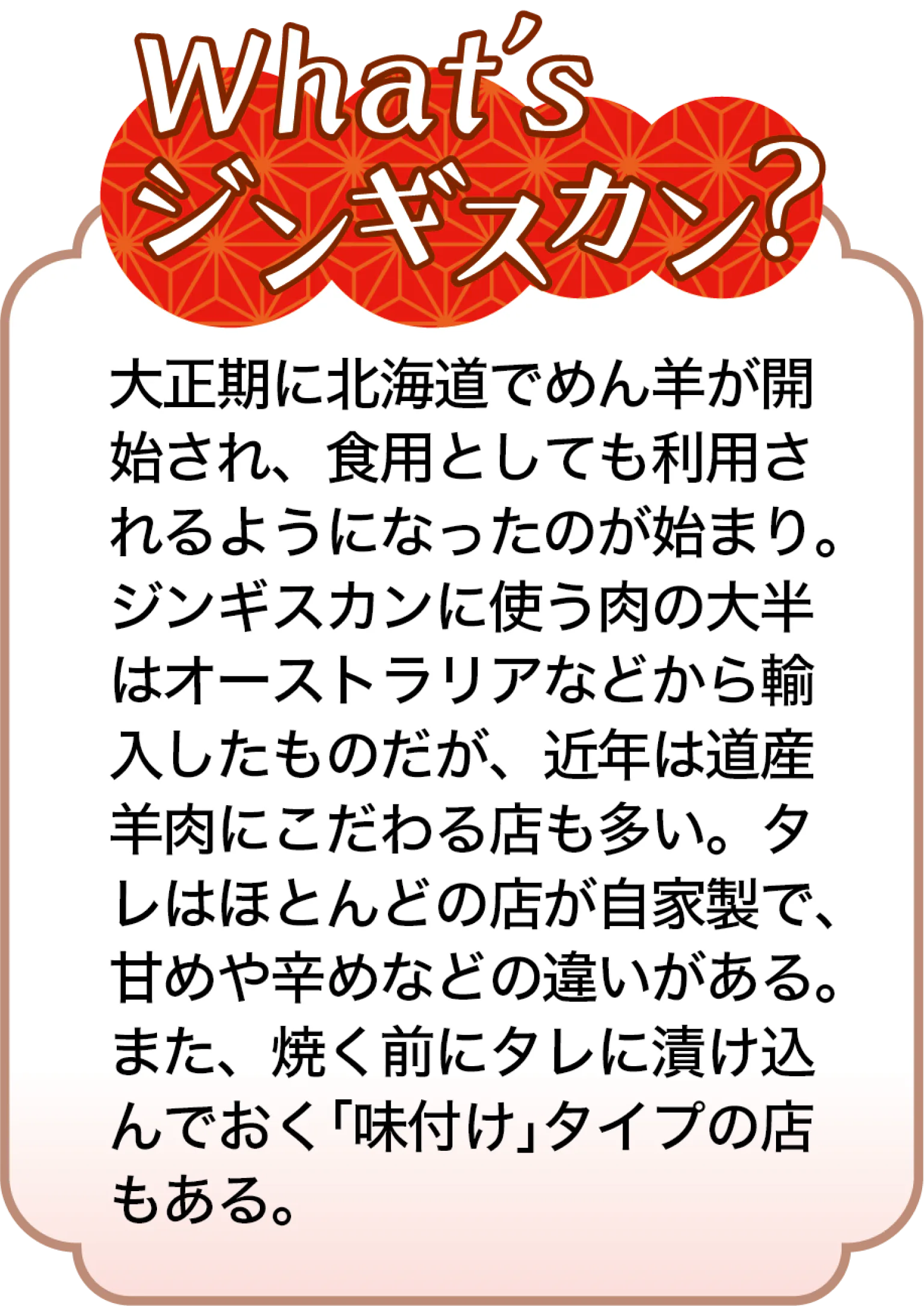 What'sジンギスカン？