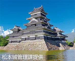 国宝 松本城の外観の画像