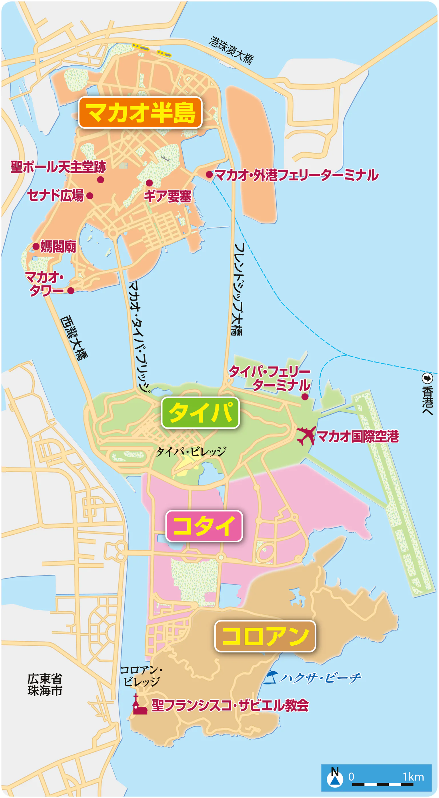 マカオの地図の画像