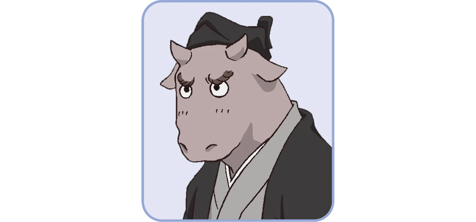 牛顔の中級妖怪の画像