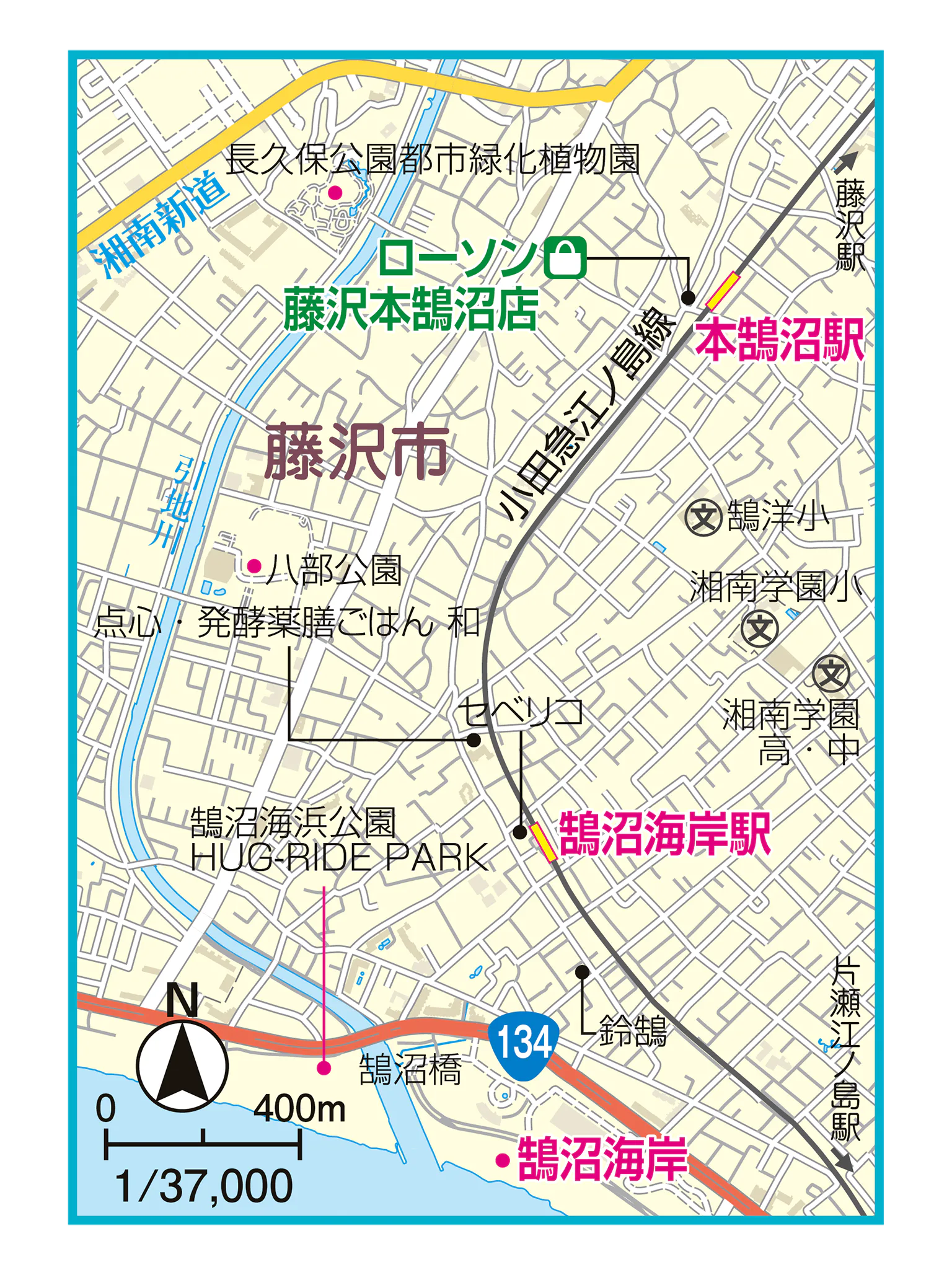 藤沢市の地図の画像