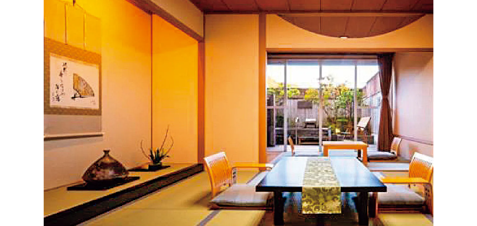 庭園露天風呂付きの客室の画像