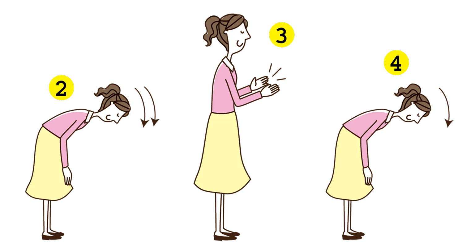 二礼四拍手一礼のイメージ画像