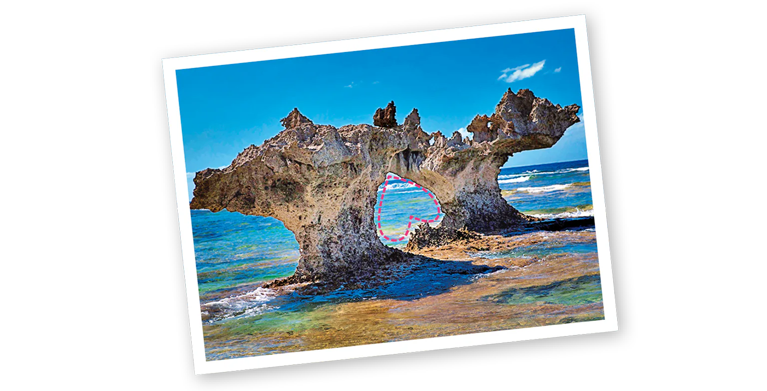 （画像）ハートロック：2つの岩を重ねてみると逆ハートに！