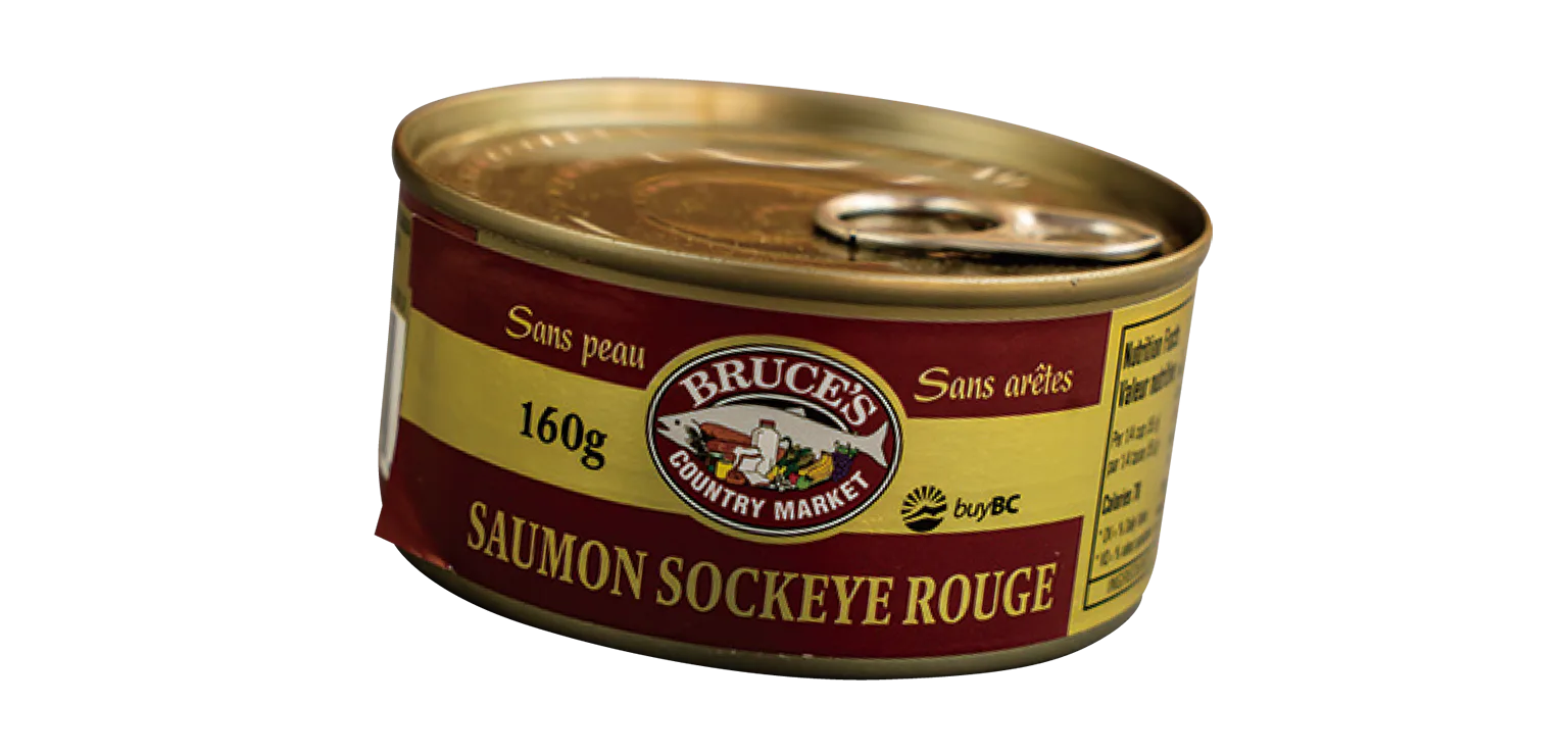 サーモンの缶詰の画像