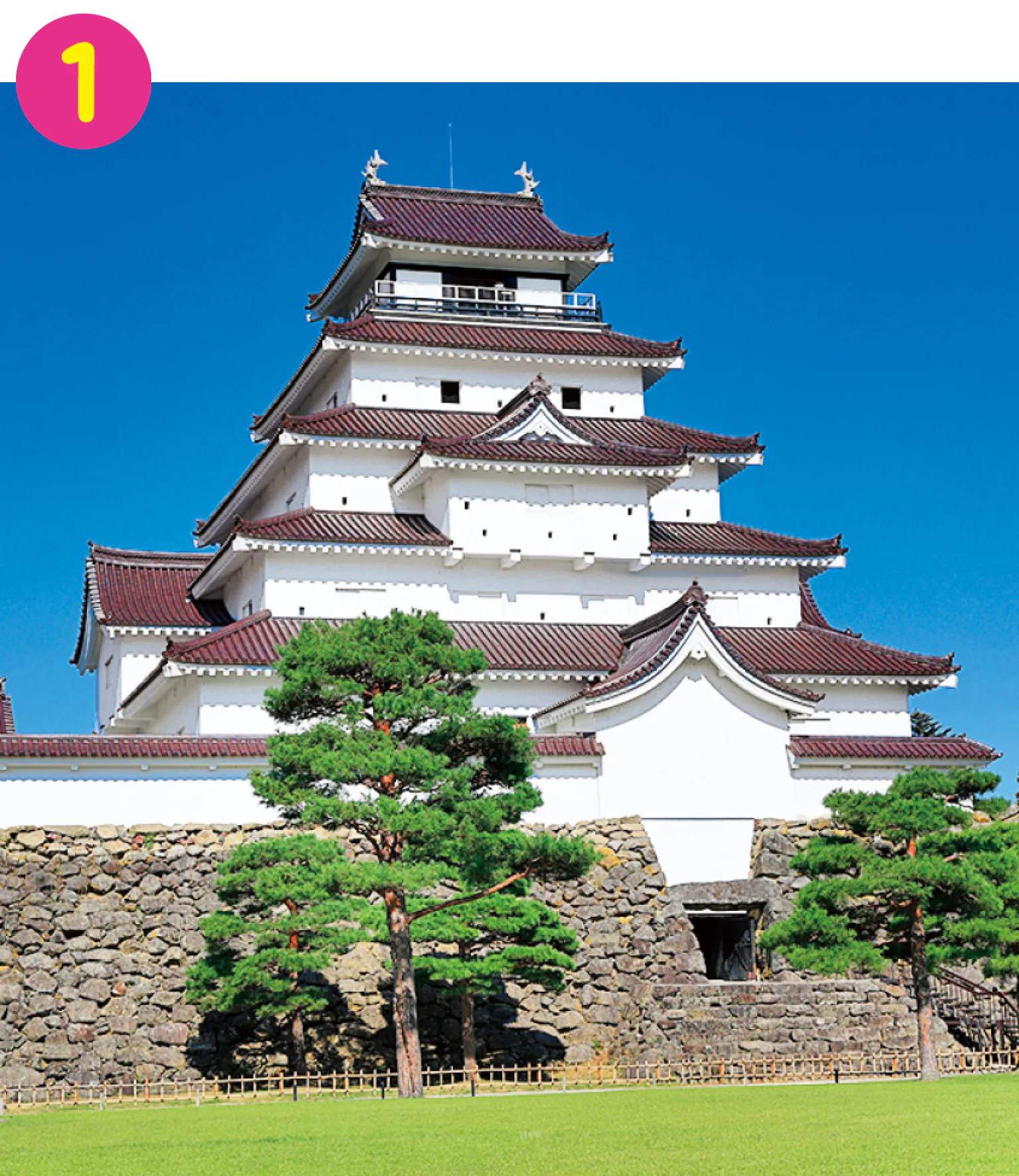 鶴ヶ城(つるがじょう)から城下町を一望の画像