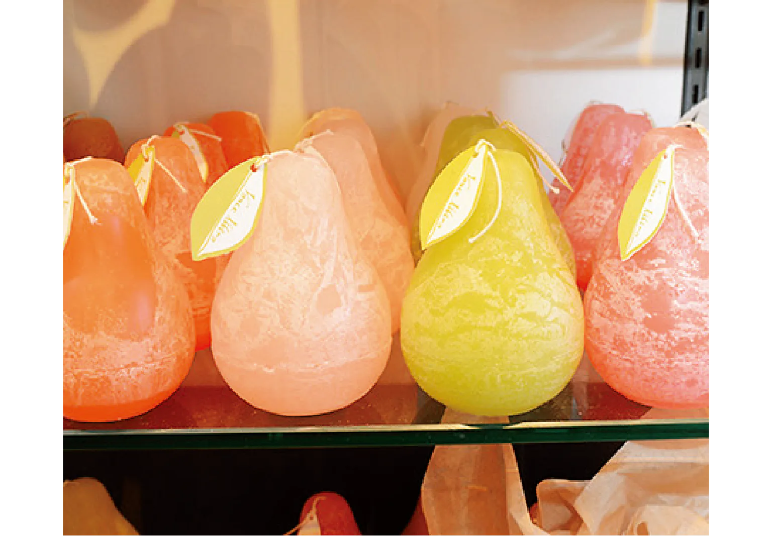 梨の形をしたアロマキャンドル