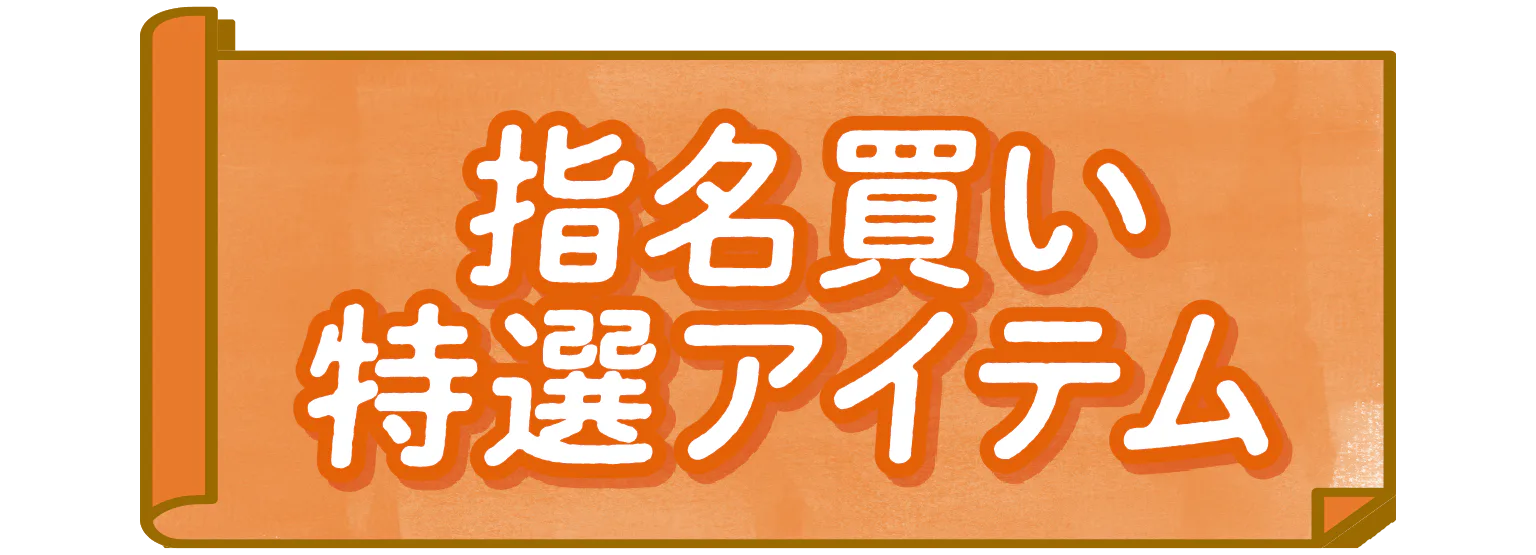 指名買い特選アイテムの見出し