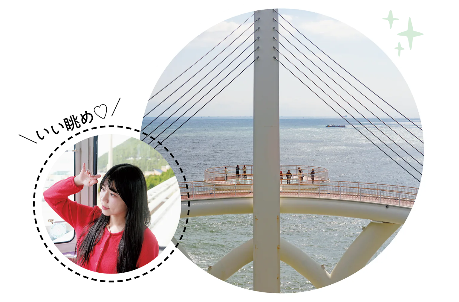 シム・ゆいさんの画像/いい眺め♡/海面からの高さ22mに設置された海月展望台が見えるの画像