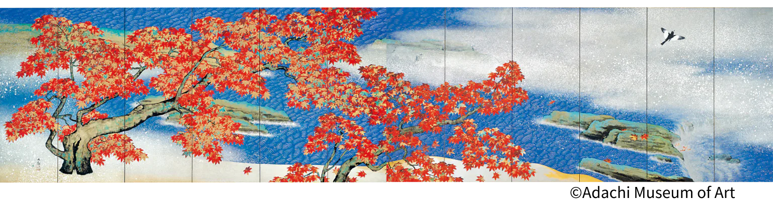 横山大観『紅葉』（1931）の画像